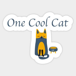 One Cool Cat Sticker